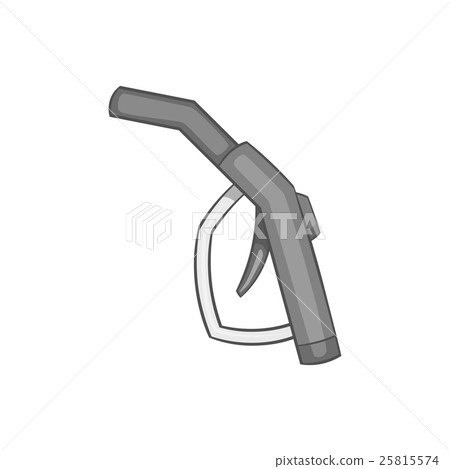 Gasoline pump nozzle icon, black monochrome style 25815574
