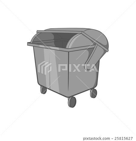 Dumpster icon, black monochrome style Dumpster icon, black monochrome style 25815627
