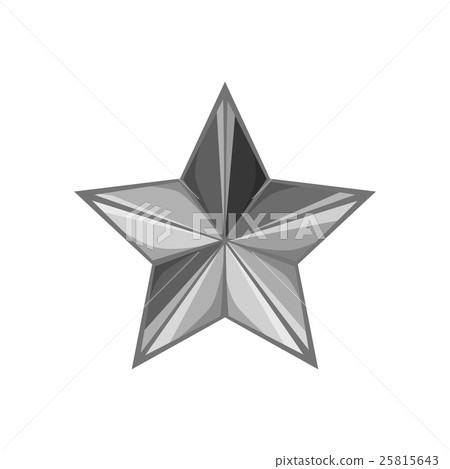 Star icon, black monochrome style 25815643