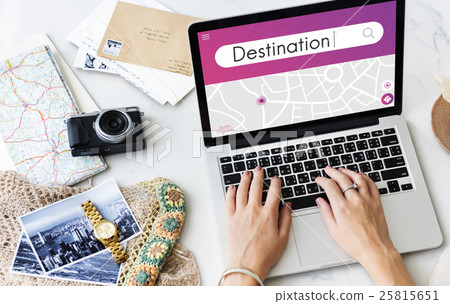 Destination Navigation GPS Map Concept Destination Navigation GPS Map Concept 25815651