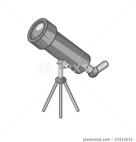 Telescope icon, black monochrome style Telescope icon, black monochrome style 25815652