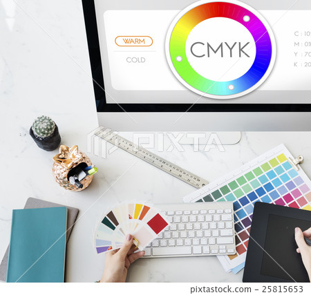 Color Swatch CMYK Design Spectrum Sample Concept 25815653