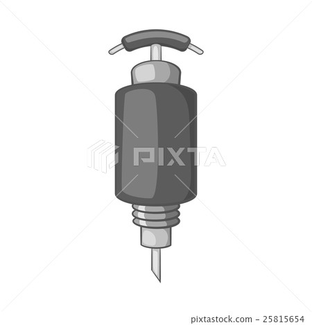 Mining jackhammer icon, black monochrome style Mining jackhammer icon, black monochrome style 25815654