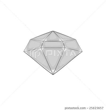 Diamond icon, black monochrome style 25815657