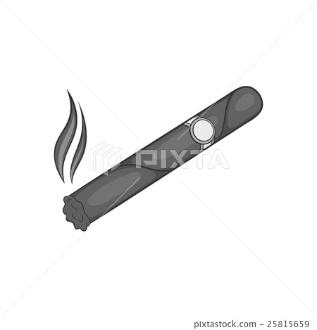Cigar icon, black monochrome style 25815659