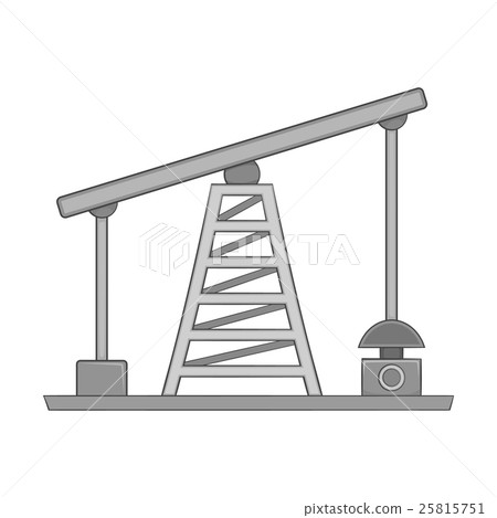 Oil pump icon, black monochrome style Oil pump icon, black monochrome style 25815751