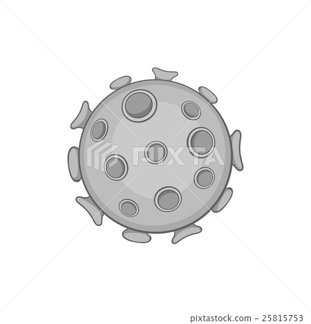 Virus icon, black monochrome style Virus icon, black monochrome style 25815753