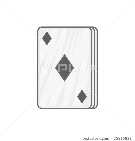 Ace of diamonds icon, black monochrome style Ace of diamonds icon, black monochrome style 25815921