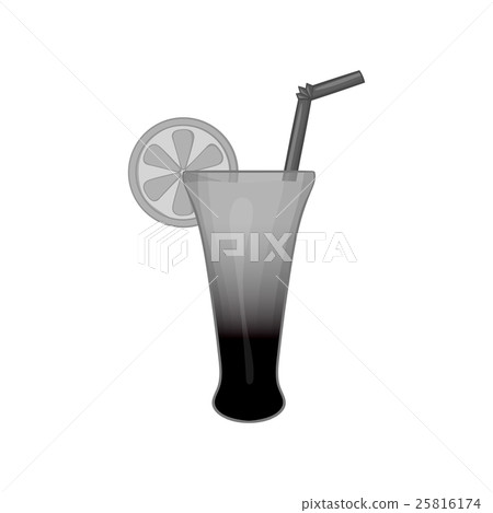 Fruit cocktail icon, black monochrome style Fruit cocktail icon, black monochrome style 25816174