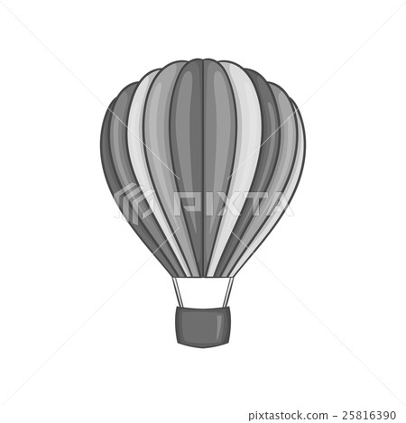 Air balloon icon, black monochrome style 25816390