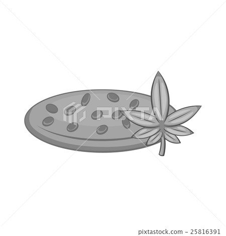 Marijuana seeds icon, black monochrome style 25816391
