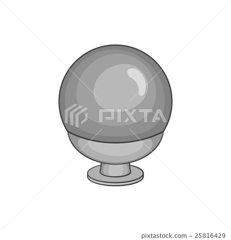 Crystal ball icon, black monochrome style 25816429