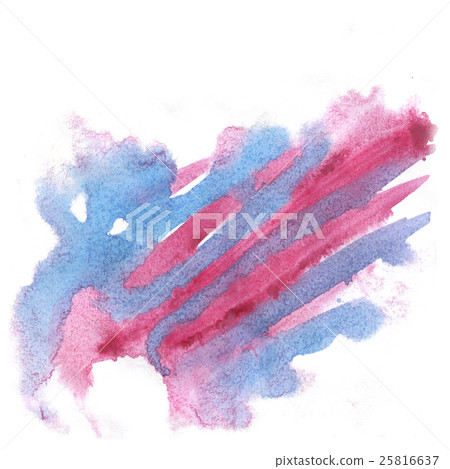 abstract red blue watercolor splash. Watercolor 25816637