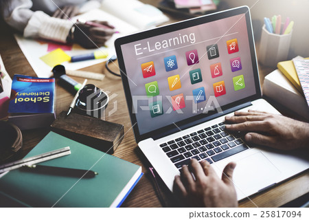 E-learning Online Education Application Concept E-learning Online Education Application Concept 25817094