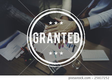 Granted Certified Mark Result Selection Status Concept Granted Certified Mark Result Selection Status Concept 25817252