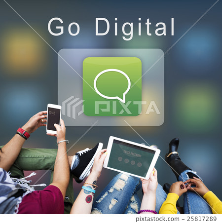 Application Connection Digital Internet Graphic Concept Application Connection Digital Internet Graphic Concept 25817289