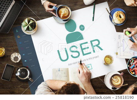 Stock Photo: User Account Profile Social Network Concept