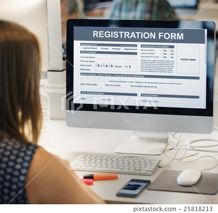 Registration Form Application Information Concept 25818213