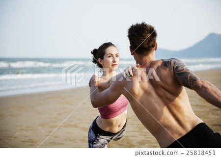 Yoga Exercise Stretching Meditation Concentration Summer Concept Yoga Exercise Stretching Meditation Concentration Summer Concept 25818451