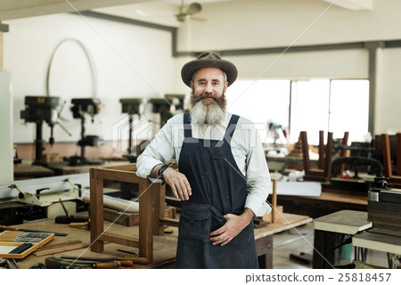 Carpenter Craftsman Handicraft Wooden Workshop Concept 25818457