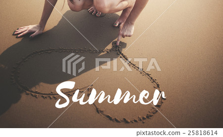 Summer Beach Break Vacation Freedom Memories Words Concept 25818614