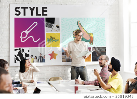 Presentation Paint Meeting People Concept Presentation Paint Meeting People Concept 25819345