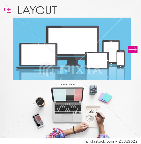 Web Design Layout Content Devices Graphic Concept Web Design Layout Content Devices Graphic Concept 25819522