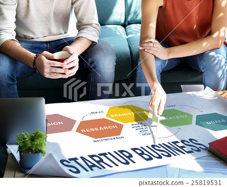 Startup Business Strategy Reserch Concept 25819531