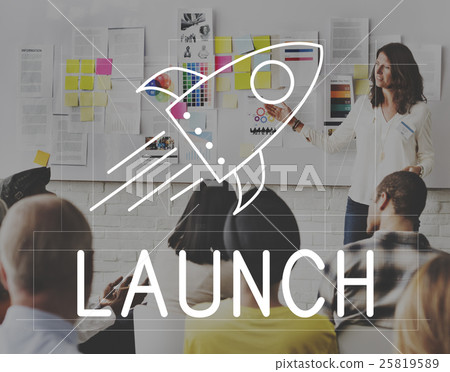 Rocket Ship Launch Graphic Concept 25819589