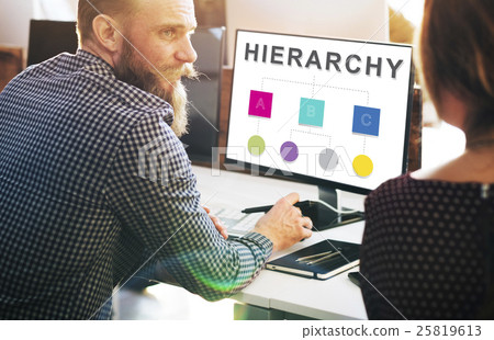 Hierarchy Leader Team Diagram Concept 25819613