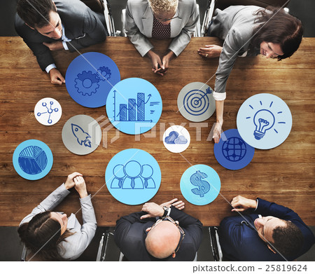 Meeting Business People Bubble Ideas Strategy Concept Meeting Business People Bubble Ideas Strategy Concept 25819624