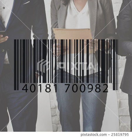 Barcode Label Business People Graphic Concept 25819795