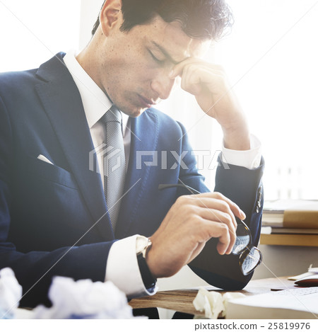 Businessman Leader Stress Meeting Strategy Concept Businessman Leader Stress Meeting Strategy Concept 25819976