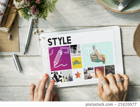 Tablet Working Style Simplicity Concept Tablet Working Style Simplicity Concept 25820077