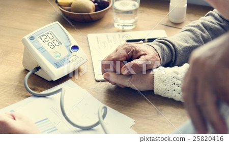 Senior Adult Measure Blood Pressure Healthcare Concept 25820416