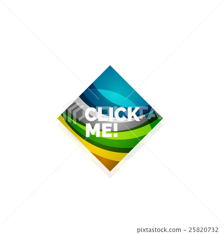 Vector abstract square button template - Stock Illustration [25820732 ...