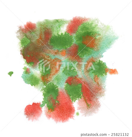 abstract watercolor splash. watercolor red green 25821132