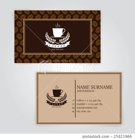 Business card coffee design