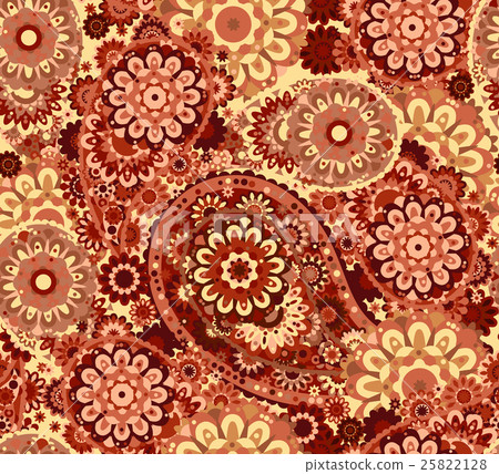 Traditional paisley pattern silk headscarf sample Traditional paisley pattern silk headscarf sample 25822128