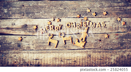 Gingerbread Cookies Letter Merry Christmas Figures 25824055