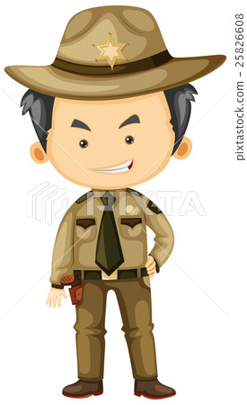 Sheriff in brown uniform Sheriff in brown uniform 25826608