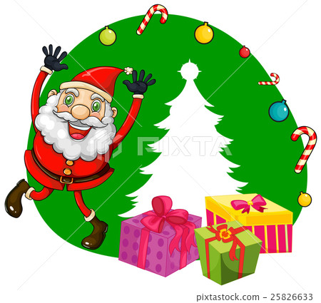 Christmas theme with Santa and presents 25826633