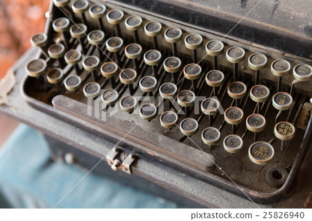 the design of black ancient typewriter machine 25826940