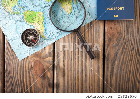 Preparation for Traveling concept, passport Preparation for Traveling concept, passport 25828656
