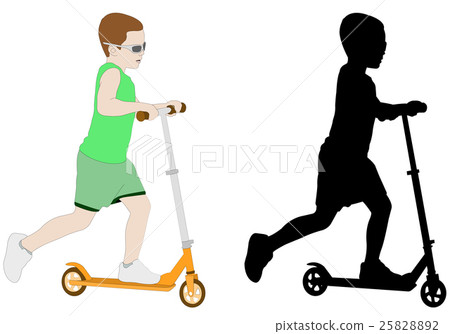 scooter kid  illustration 25828892