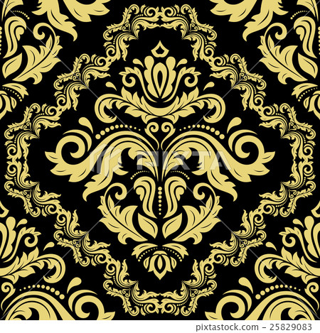Seamless Damask Vector Background 25829083