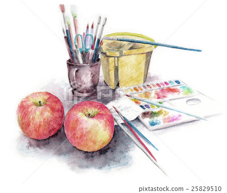 Apple和草圖工具褪色版本 Apple和草圖工具褪色版本 25829510