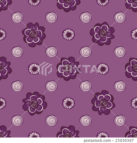 Abstract flower seamless pattern background. 25830387