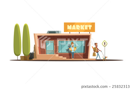 Market Building Illustration  25832313