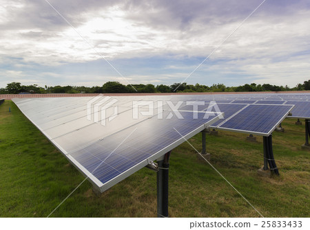 Solar panel facing up to receive sunlight Solar panel facing up to receive sunlight 25833433
